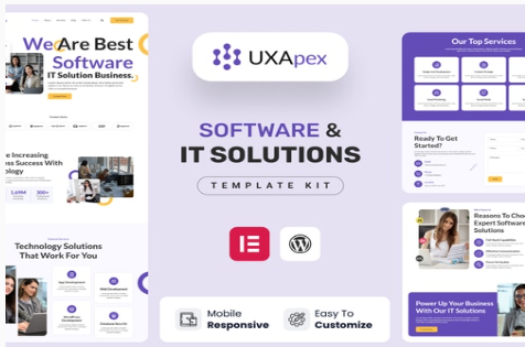 UXApex – IT Solutions & Services Company Elementor Template Kit 1.0