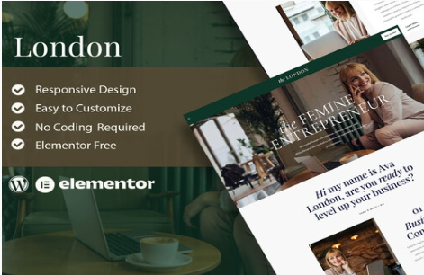 London - Feminine Business Coach Elementor Template Kit 1.0