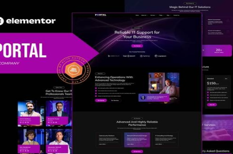 Portal - IT Company Elementor Template Kit 1.0