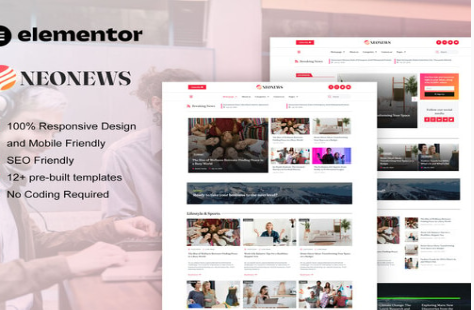 NeoNews - News & Magazine Elementor Template Kit 1.0