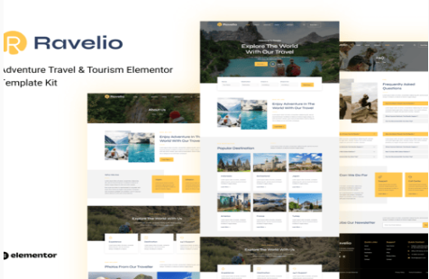 Ravelio - Adventure Travel & Tourism Elementor Template Kit 1.0