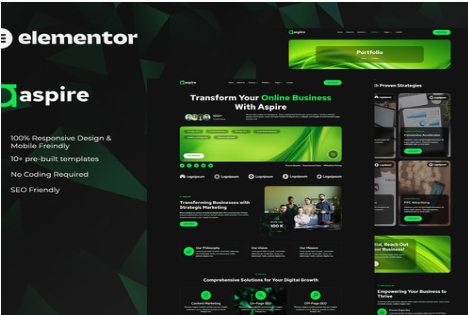 Aspire - SEO & Digital Marketing Elementor Template Kit 1.0