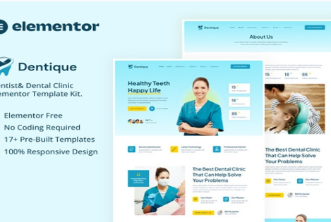 Dentique - Dentist & Dental Clinic Elementor Template Kit 1.0