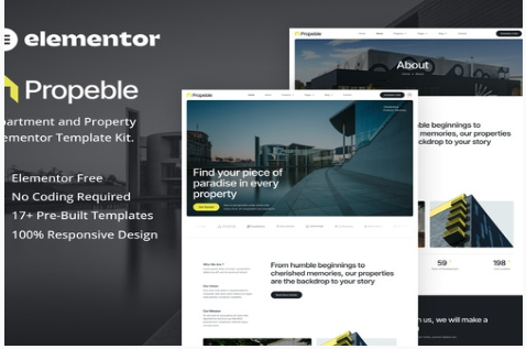 Propeble - Apartment & Property Elementor Template Kit 1.0