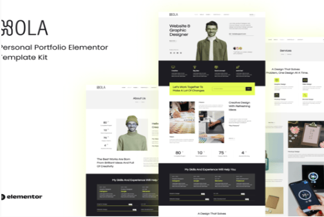 Hola - Personal Portfolio Elementor Template Kit 1.0