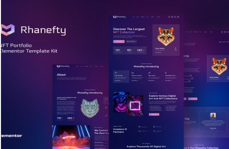 Rhanefty - NFT Portfolio Elementor Template Kit 1.0
