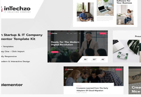inTechzo - Startup & IT Company Elementor Template Kit 1.0