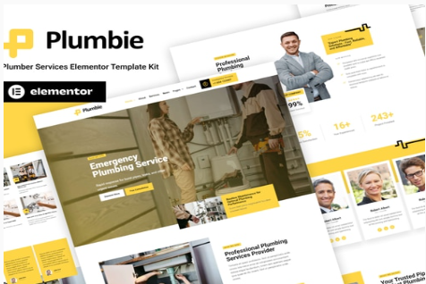 Plumbie - Plumber Services Elementor Template Ki 1.0