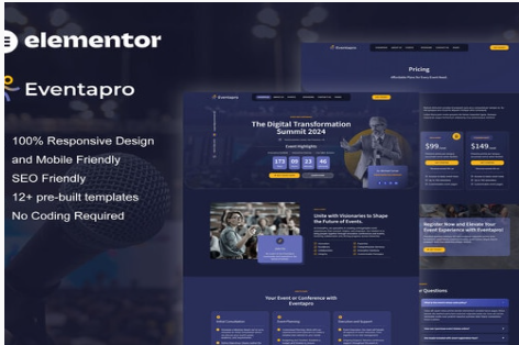 Eventapro - Event & Conference Elementor Pro Template Kit 1.0