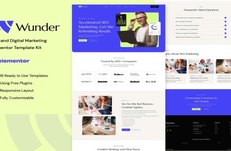 Wunder - SEO & Digital Marketing Elementor Template Kit 1.0