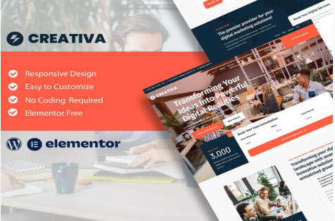 Creativa - Digital Agency Elementor Template Kit 1.0