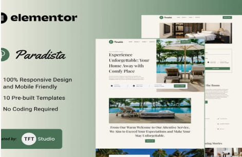 Paradista - Luxurious Accommodation Elementor Template Kit 1.0