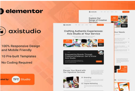 Axistudio - Branding & Creative Studio Elementor Template Kit 1.0