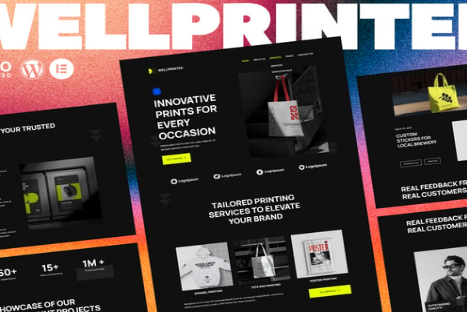 WellPrinted - Print Service Elementor Template Kit 1.0