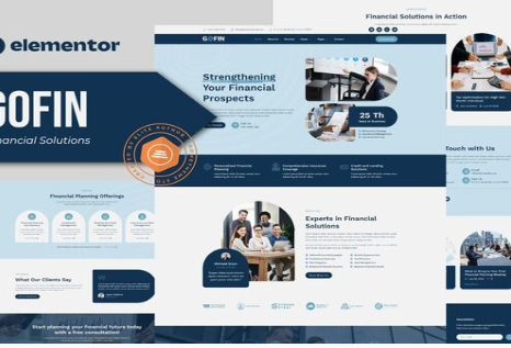 Gofin - Financial Solutions Elementor Template Kit 1.0