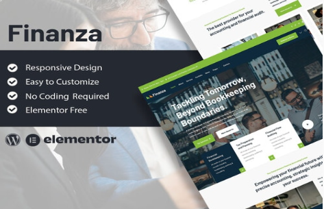 Finanza - Finance & Accounting Company Elementor Template Kit 1.0