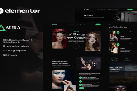 Aura - Photography & Portfolio Elementor Template Kit 1.0
