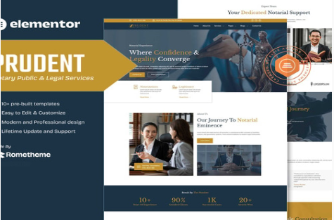 Prudent - Notary Public & Legal Services Elementor Template Kit 1.0