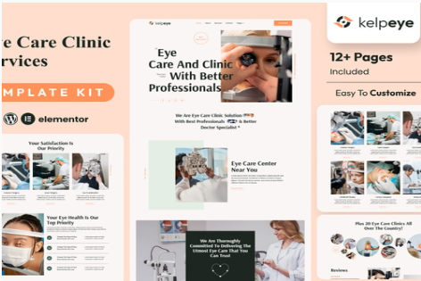 Kelpeye – Optometrist & Eye Care Elementor Template Kit 1.0
