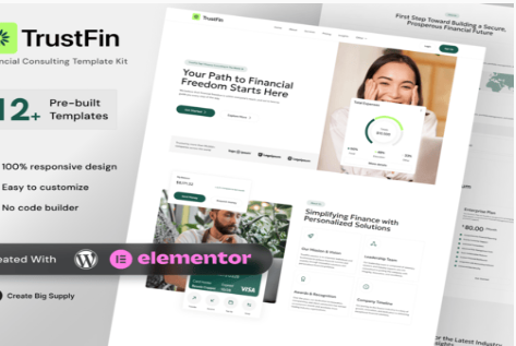 TrustFin - Financial Consulting Elementor Template Kit 1.0