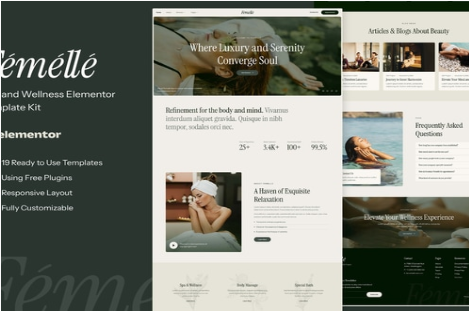 Femelle - Spa & Wellness Elementor Template Kit 1.0