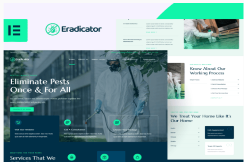 Eradicator - Pest Control Services Elementor Pro Template Kit 1.0