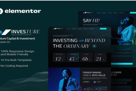 Investure - Venture Capital & Investment Elementor Template Kit 1.0