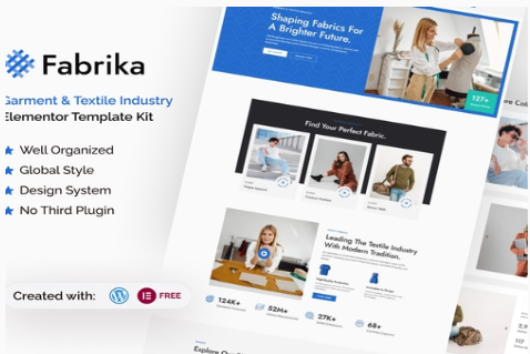 Fabrika - Garment & Textile Industry Elementor Template Kit 1.0