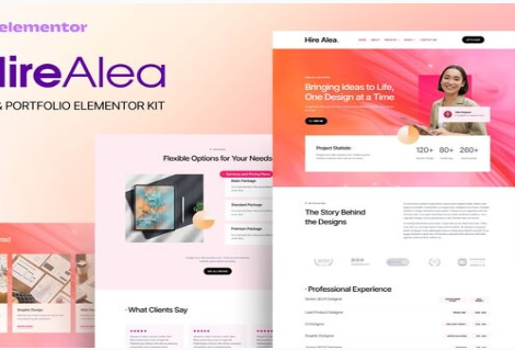 HireAlea - Personal CV Elementor Template Kit 1.0