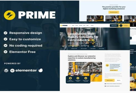 Prime - Industrial & Manufacturing Elementor Template Kit 1.0