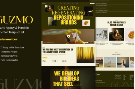 Guzmo - Creative Agency & Portfolio Elementor Template Kit 1.0