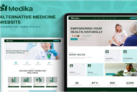 Medika - Alternative Medicine Website Elementor Template Kit 1.0