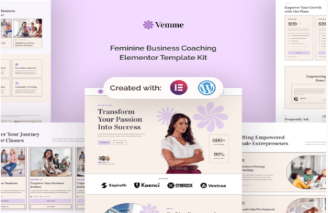 Vemme - Feminine Business Coaching Elementor Template Kit 1.0