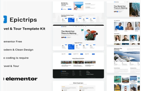 EpicTrips - Travel & Tour Elementor Template Kit 1.0