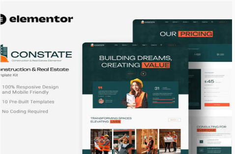 Constate - Construction & Real Estate Elementor Template Kit 1.0
