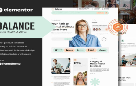 Balance - Mental Health Clinic Elementor Template Kit 1.0