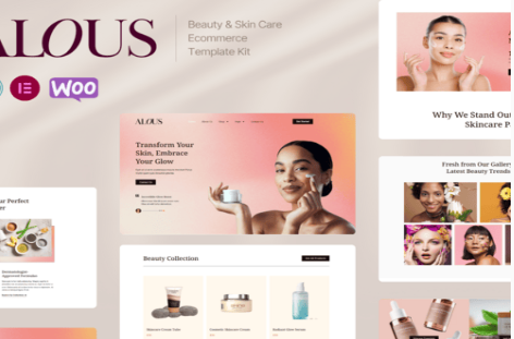 Alous - Beauty & Skin Care Ecommerce Elementor Pro Template Kit 1.0