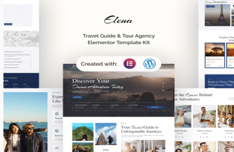 Elena - Travel Guide & Tour Agency Elementor Template Kit 1.0