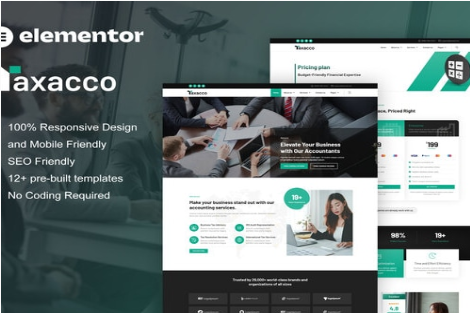 Taxacco - Accounting Firm Elementor Pro Template Kit 1.0