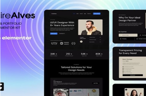 HireAlves - CV & Portfolio Elementor Template Kits 1.0