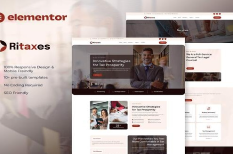 Ritaxes - Tax Advisor & Financial Consulting Elementor Template Kit 1.0