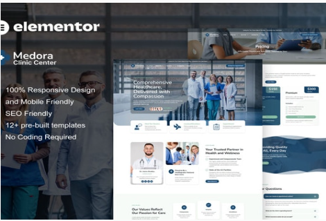 Medora - Medical Clinic Services Elementor Template Kit 1.0