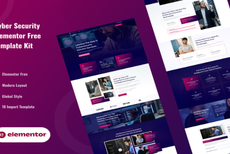 Sybergad - Cybersecurity Services Elementor Template Kit 1.0