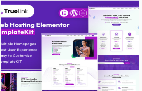 TrueLink - Web Hosting Elementor Template Kit.0