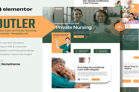 Butler - Home Care & Private Nursing Elementor Template Kit 1.0