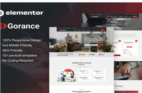 Gorance - Insurance Agency Elementor Pro Template Kit 1.0