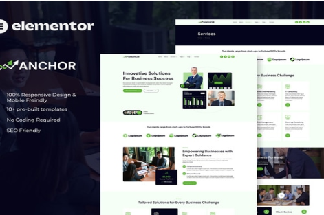 Anchor - Business Consulting Elementor Template Kit1.0