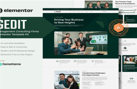 Gedit - Management Consulting Firms Elementor Template Kit 1.0