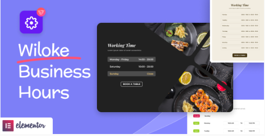 Wiloke Business Hours For Elementor 1.0