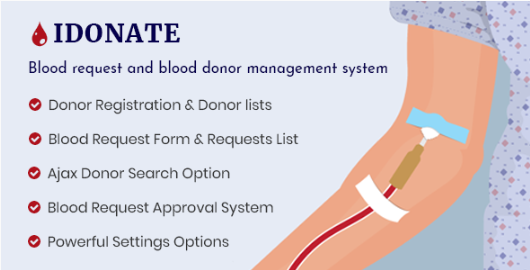 IDonatePro - Blood Donation Management Plugin 2.1.5